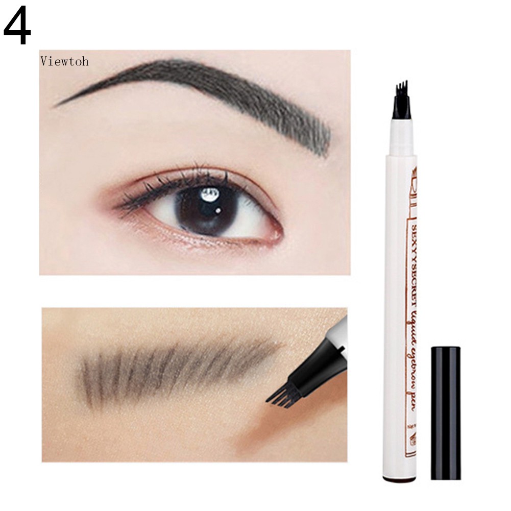 Bút kẻ lông mày chống nước đầu cọ 4 ngọn đẹp tự nhiên chất lượng cao | BigBuy360 - bigbuy360.vn