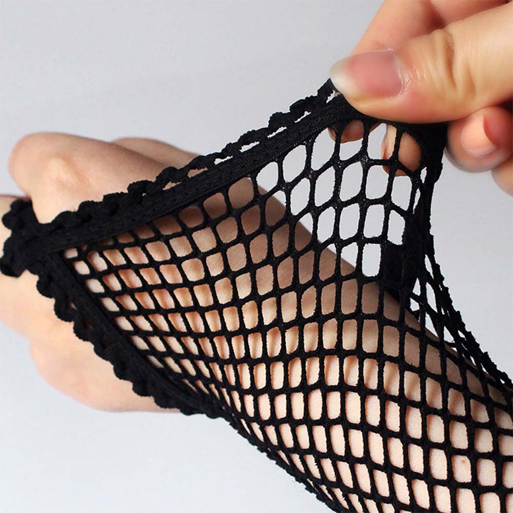 Găng Tay Lưới Hở Ngón Thời Trang Cho Nữ