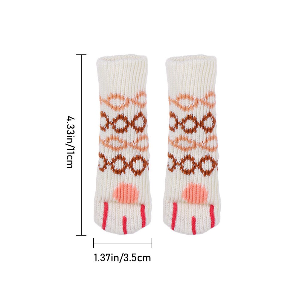Set 4 miếng bọc chân ghế chống trượt họa tiết chân mèo dễ thương
