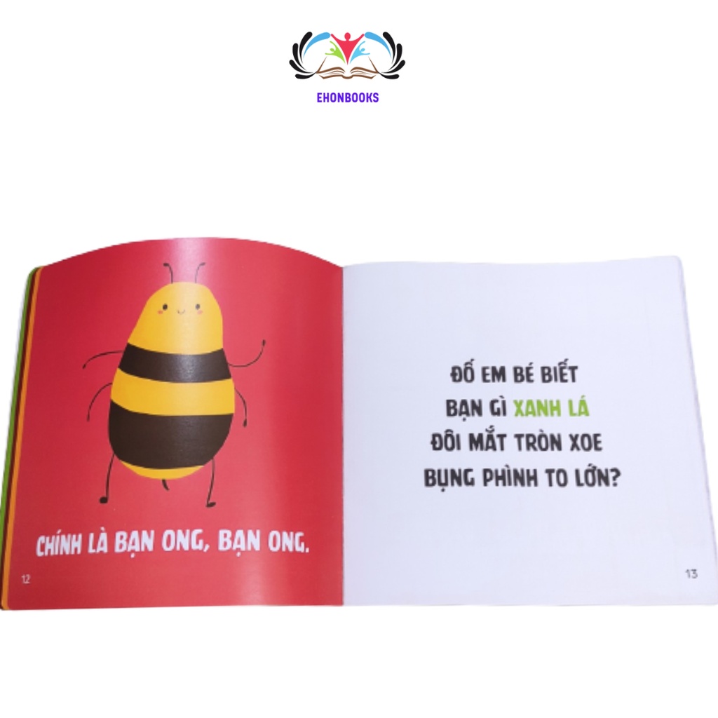 Sách Ehon cho bé 0 3 tuổi - Ehon nhật bản Bạn Bạn Màu Gì Vậy Vậy wabooks