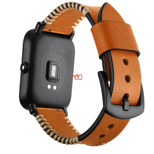 [Mã ELFLASH5 giảm 20K đơn 50K] Dây da viền chỉ nổi Amazfit Bip hiệu Sikai