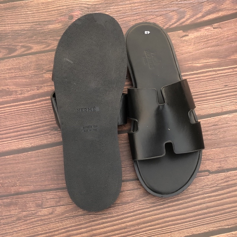 Dép lê dép nam quai ngang chữ H đính đá đi êm chân cực sang chảnh