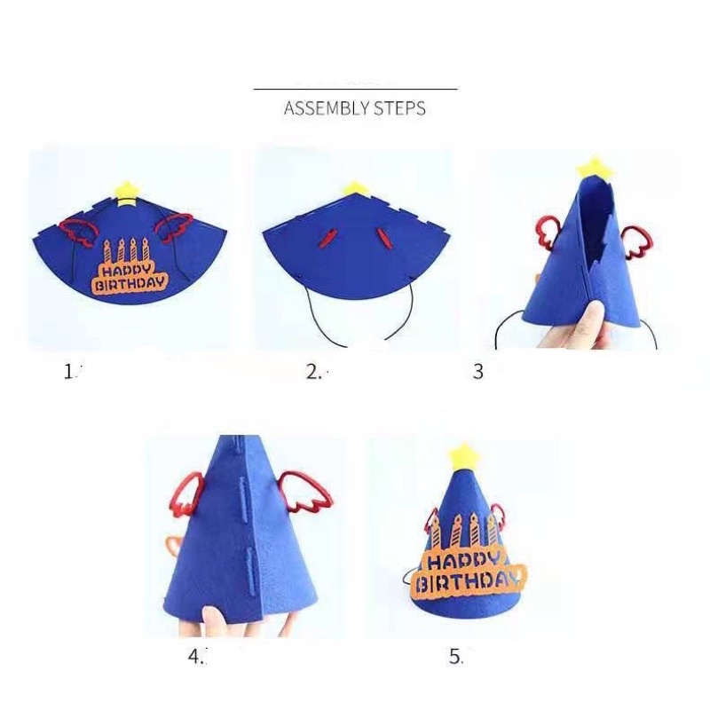 [ MẪU MỚI] Mũ sinh nhật 3D phong cách Hàn Quốc, trang trí sinh nhật siêu hot