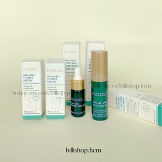 Minisize 4ml - dầu dưỡng da biossance squalane + vitamin c rose oil/tinh chất aha serum squalane
