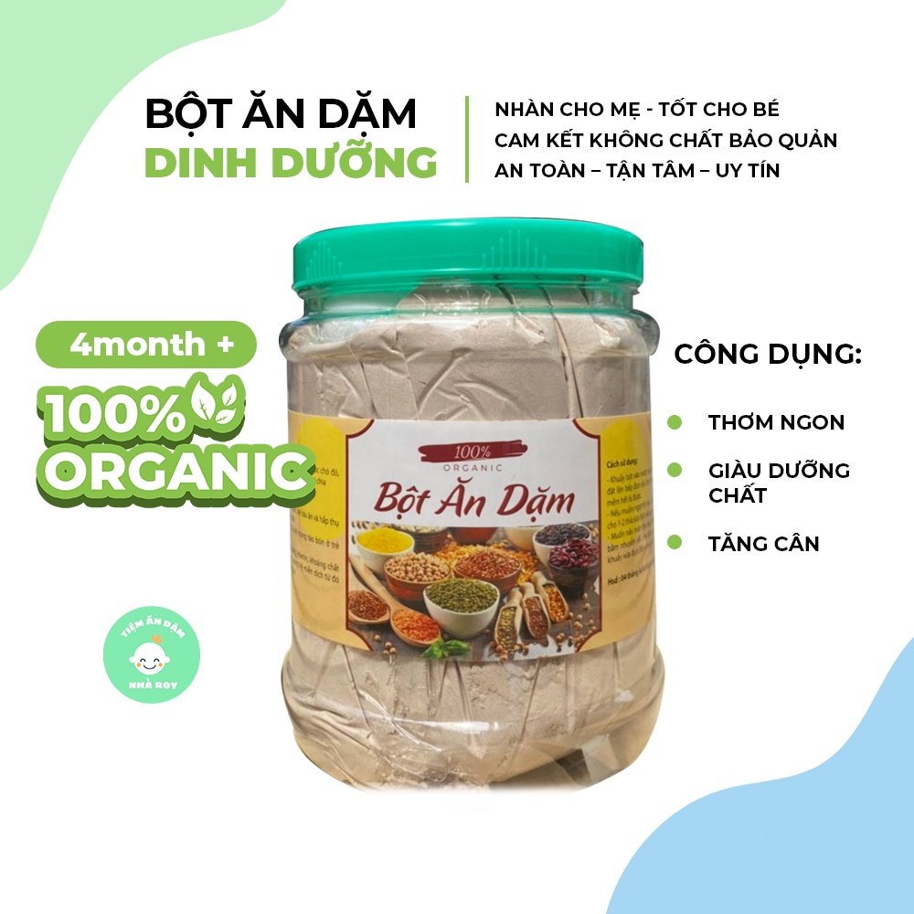 Bột Ăn Dặm Nhà Roy Từ Nhiều Loại Hạt Ngũ Cốc Organic An Lành Kích Thích Vị Giác Cho Trẻ Biếng Ăn