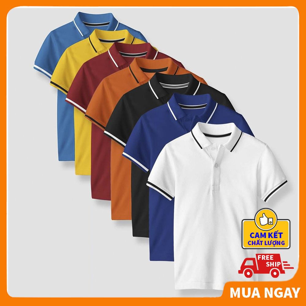 Áo polo nam cao cấp đẹp có cổ tay ngắn áo polo nữ form rộng unisex vải mè thoáng mát chính hãng KING SPORT