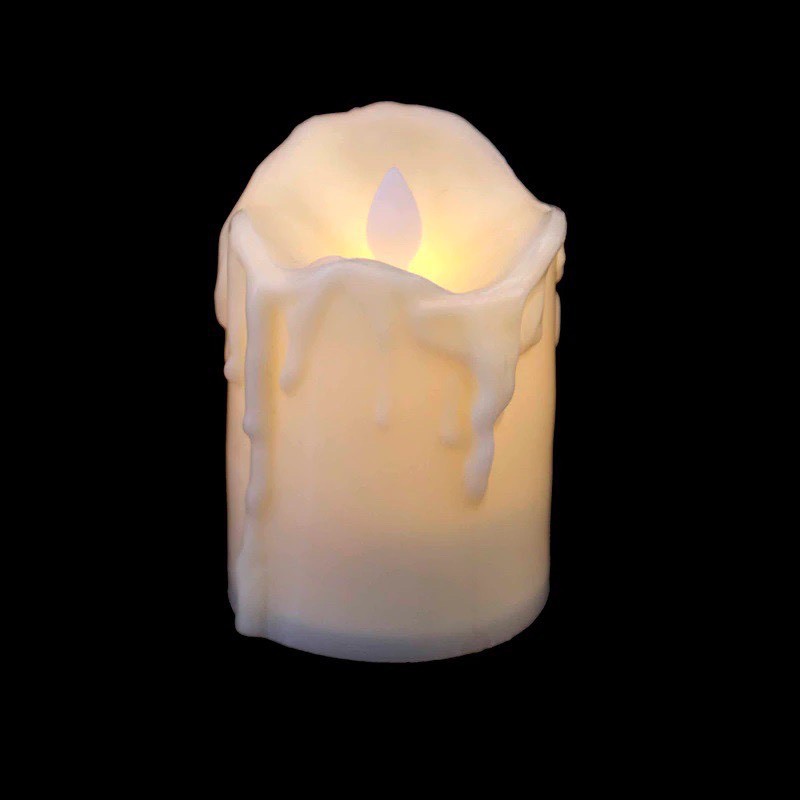 2 Cây Nến Sáp Điện Tử Đèn Led Tim Lắc Kèm Sẵn Pin Size 7*5CM Trang Trí Lễ Tiệc Thờ Cúng Lễ Vu Lan Candle Led Light