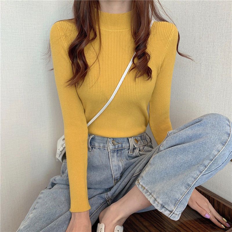 Áo Dệt Kim Tay Dài Phong Cách Thu Đông Mới Dễ Phối Đồ Cho Nữ
