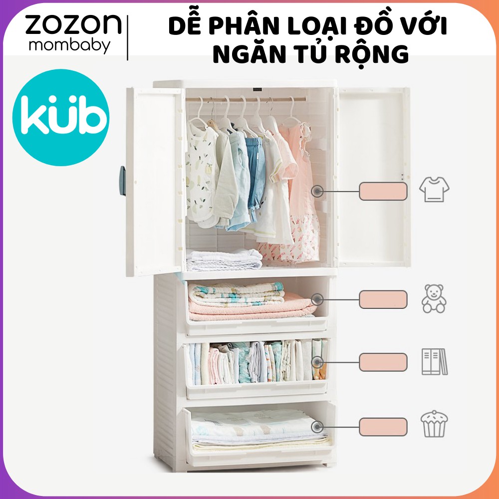 [ DEAL SỐC] Tủ nhựa cho bé Kub 4 tầng đựng quần áo trẻ em,đồ sơ sinh,tủ đầu giường,mẫu thiết kế Hàn Quốc + [5 QUÀ TẶNG]