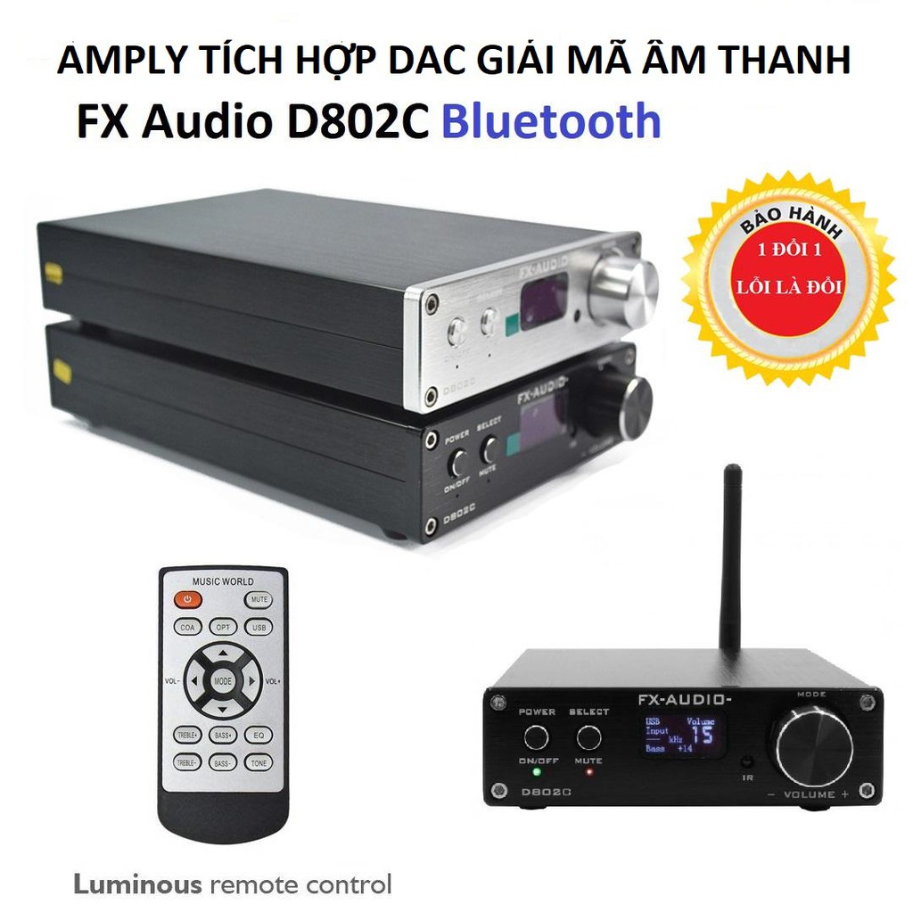 Amply Tích Hợp Giả Mã Âm Thanh DAC FX Audio D802C Pro