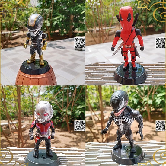 1586 Mô hình chibi lực lượng siếu Anh hùng Marvel Avengers nhiều nhân vật Spider Man Thanos Venom Ant man,...