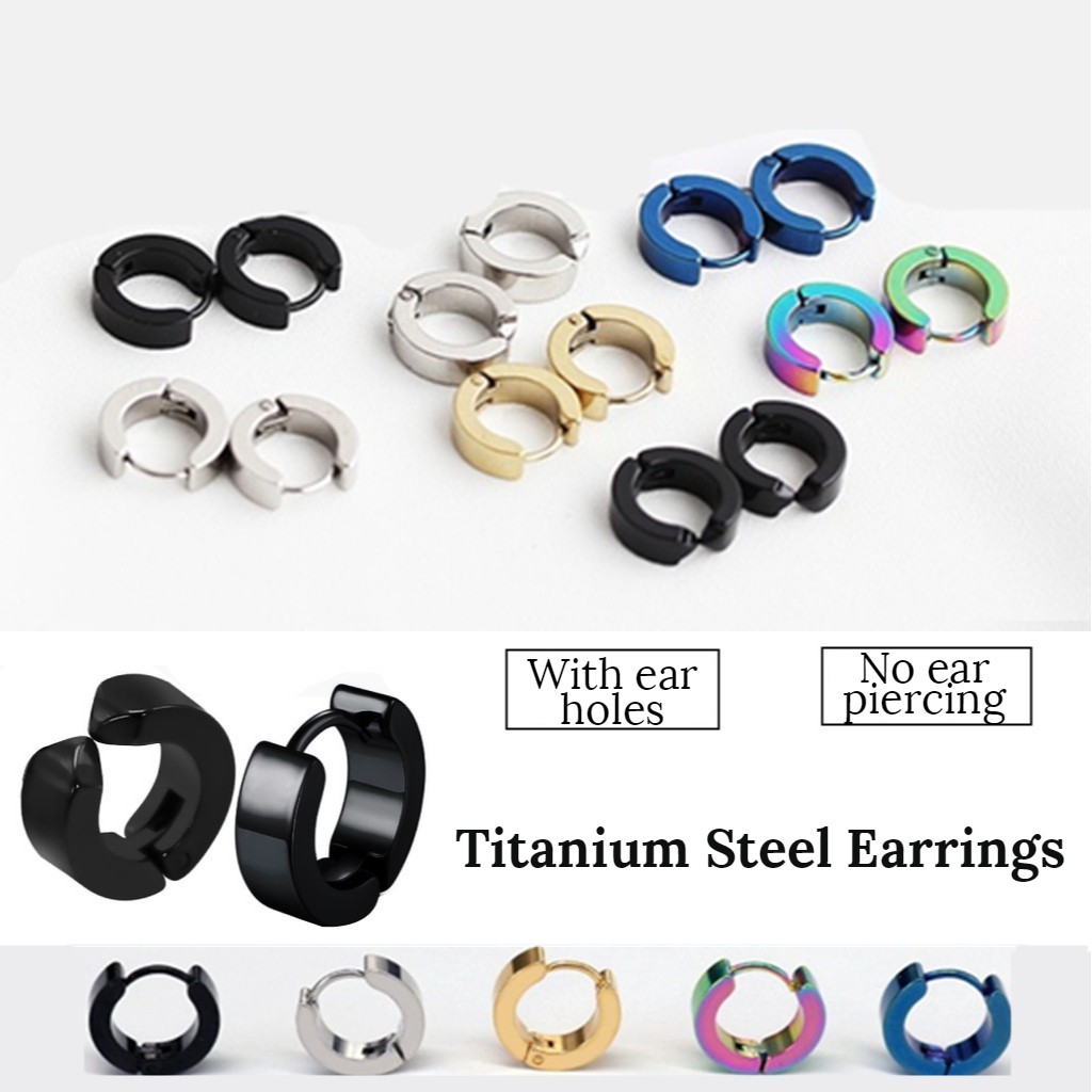 Khuyên Tai Thép Titan A330 Phong Cách Hàn Quốc Cho Nam Và Nữ