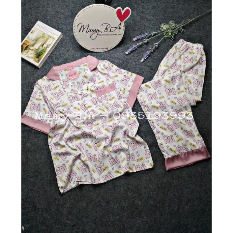 Pijama lụa latin tay ngắn quần dài, cộc tay - Đồ ngủ nữ lụa satin loại 1 cao cấp không nhăn (ẢNH THẬT CỦA SHOP) ‣ *