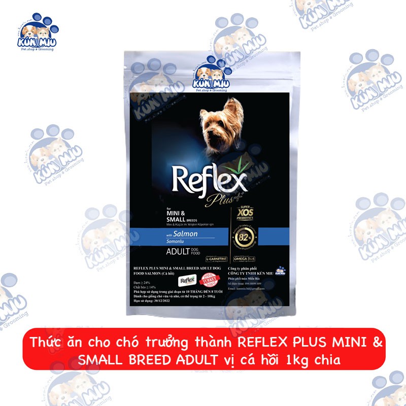 Thức ăn cho chó trưởng thành REFLEX PLUS MINI &amp; SMALL BREED ADULT - 1Kg