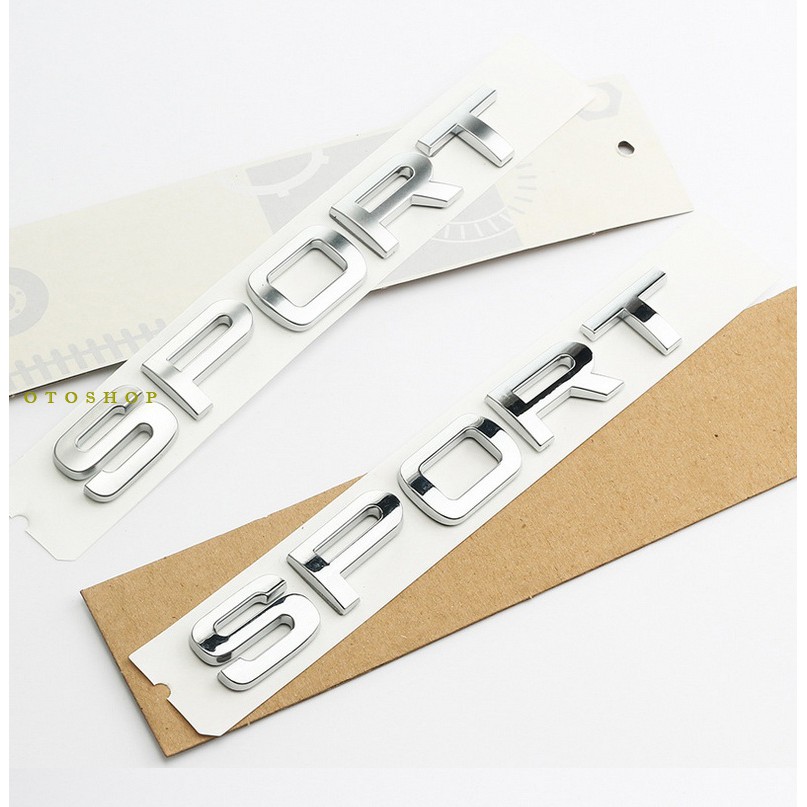 Tem chữ SPORT trang trí xe-Model 3