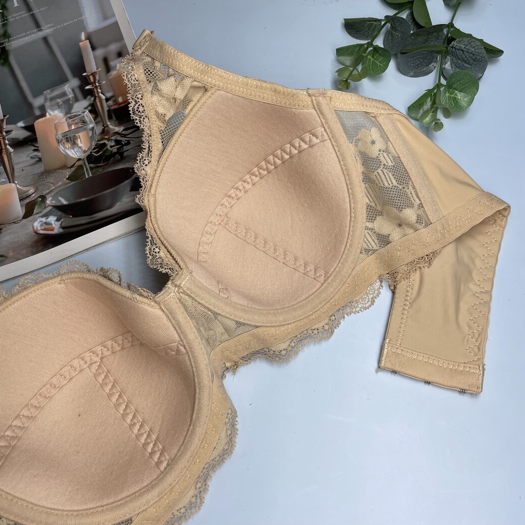 Áo lót ren nâng ngực đệm mỏng , áo ngực có gọng bản to 3 móc bigsize 2468
