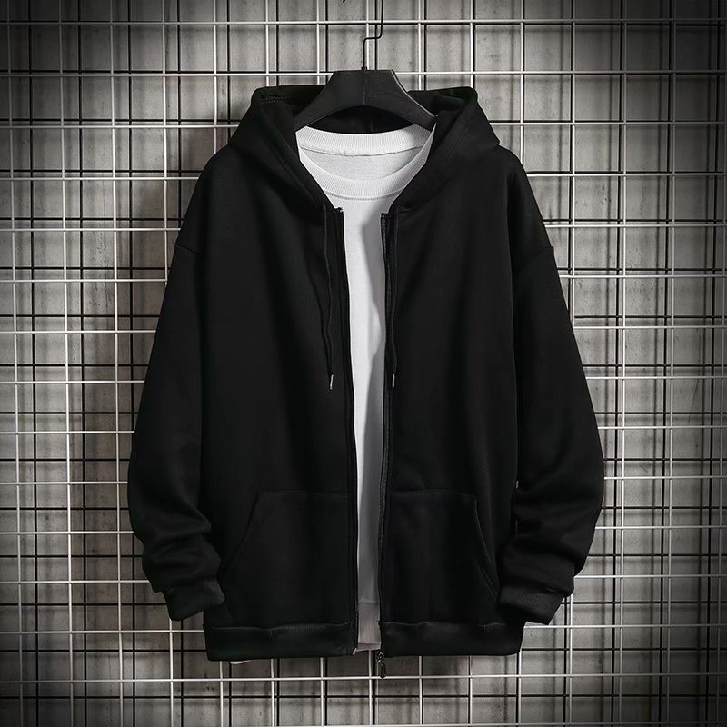 Áo Khoác Nỉ Bông Trơn Hoodie Zip Basic Form Rộng Unisex Nam Nữ Couple Ulzzang NUPAKACHI