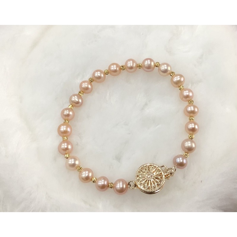 Vòng tay 7ly mix bi bạc khóa bạc