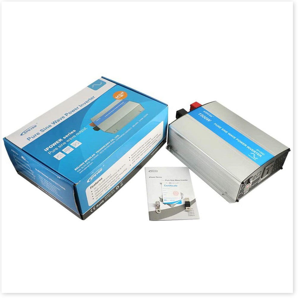KÍCH INVERTER EPEVER SINE CHUẨN CÔNG SUẤT 1500VA, 12VDC - chính hãng, siêu bền, bảo hành 1 đổi 1 trong vòng 2 năm