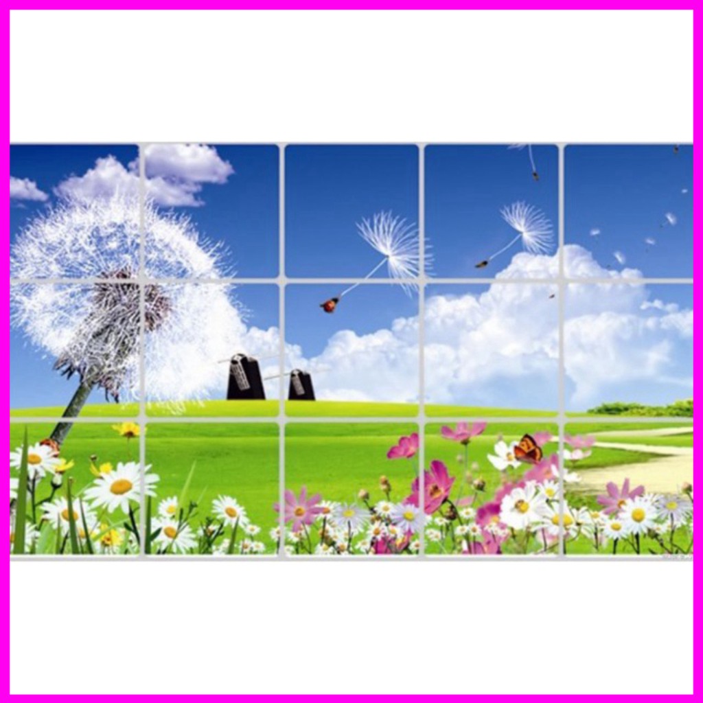 FREESHIP [KM] Miếng tranh dán tường bếp 60x90 ( hoa ngẫu nhiên) (GC) GIÁ TỐT CHỈ CÓ Ở TIỆN ÍCH SHOP