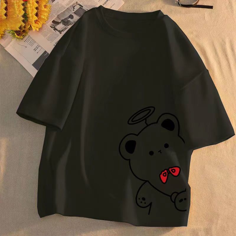 Áo Thun 100% Cotton Tay Ngắn Phong Cách Mới 2022 Dễ Phối Đồ Cho Bé Gái