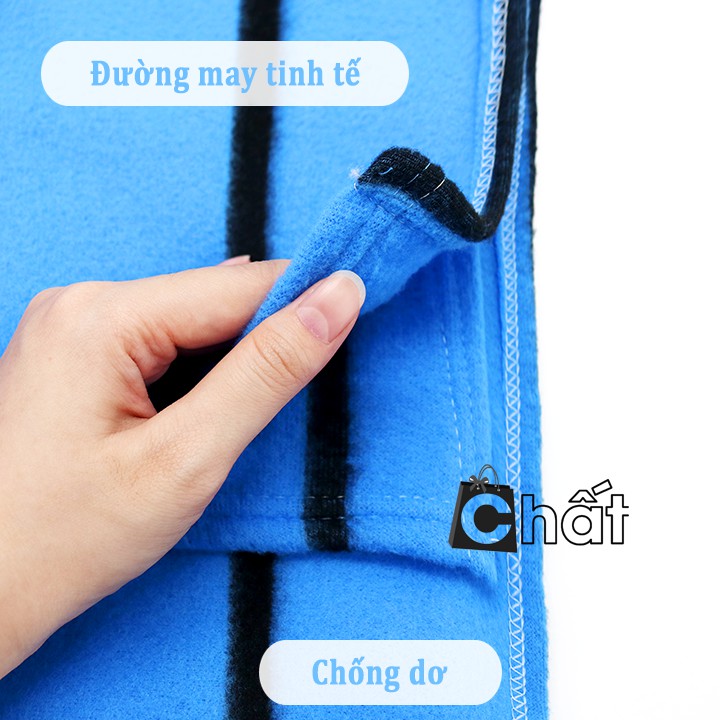 Chăn ngủ văn phòng cá nhân chất liệu nỉ 110 x 200cm (XANH DƯƠNG)