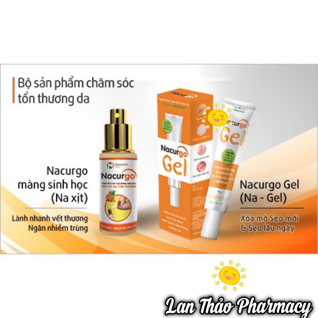 [CHÍNH HÃNG] Nacurgo gel hỗ trợ giảm thâm sẹo ( tuýp x 20g)