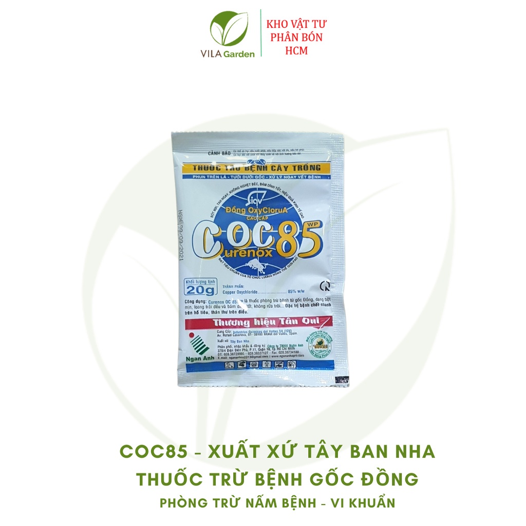 Thuốc Trừ Bệnh Coc85 WP (Gói 20g), thuốc trừ bệnh gốc đồng coc 85