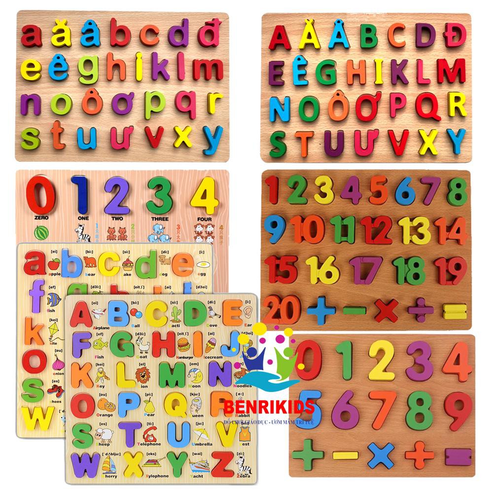 Đồ Chơi Giáo Duc Bảng Chữ Cái,Số Nổi Bằng Gỗ (Chủ Đề Chọn Ở Phần Phân Loại)