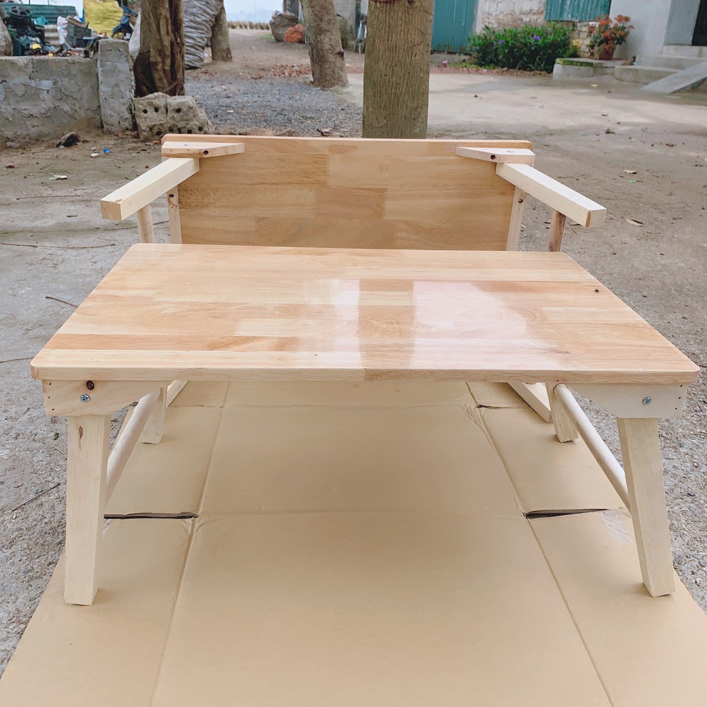 [Freeship 25K đơn 150K] Bàn gấp mini đa năng gỗ tự nhiên  - kích thước 40x60x27 cm - Bàn học - Bàn uống trà | BigBuy360 - bigbuy360.vn