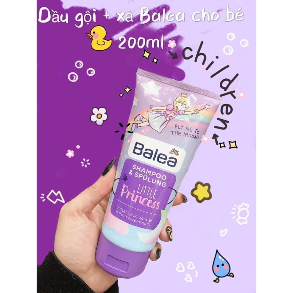 BỘ DẦU GỘI XẢ 2IN1 + SỮA TẮM TRẺ EM balea PRINZESSIN VƯƠNG MIỆN (200ML)