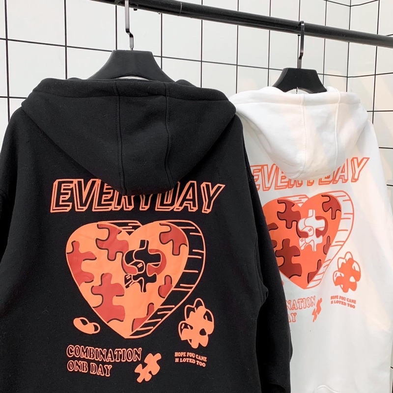 Áo Khoác Hoodie Form Rộng Phối Zip Unisex HOPE Vải Nỉ Bông - 84unisex