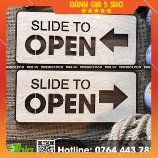 [🎀 QUÀ TẶNG mừng nhà mới , khai trương] Bảng Slide to open gắn cửa