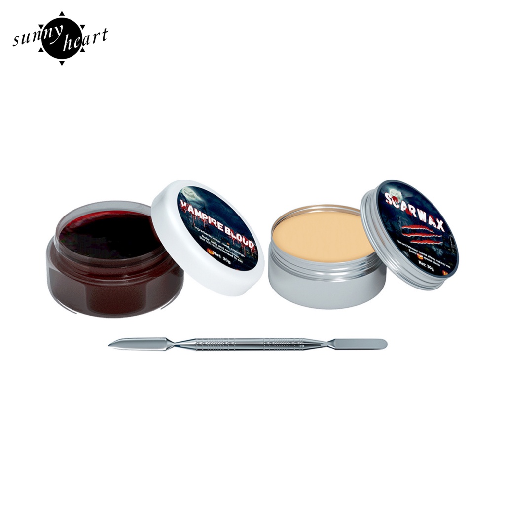 Set 3 Sáp Tạo Mẫu Vết Sẹo Giả Hóa Trang Halloween