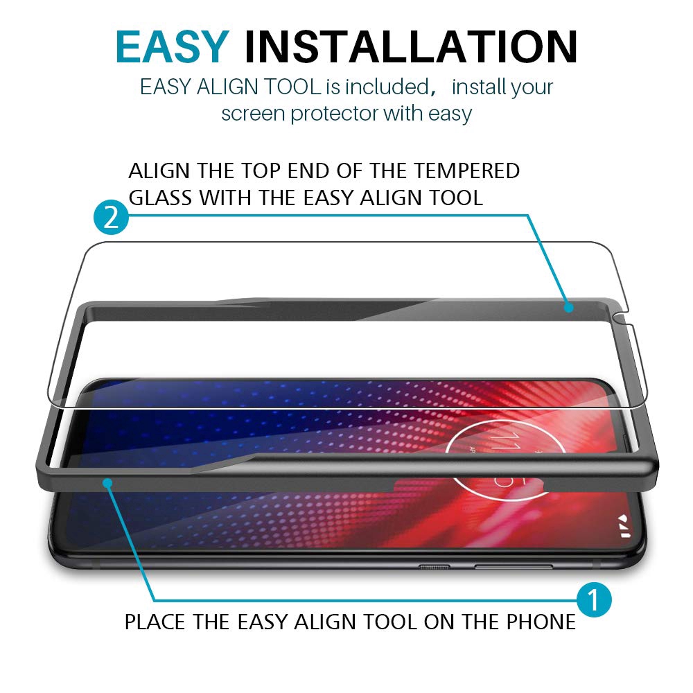 Kính cường lực bảo vệ toàn màn hình cho Motorola MOTO Z4 E6 G7 E5 G6 G5S G5 E4 C Plus P30 Play