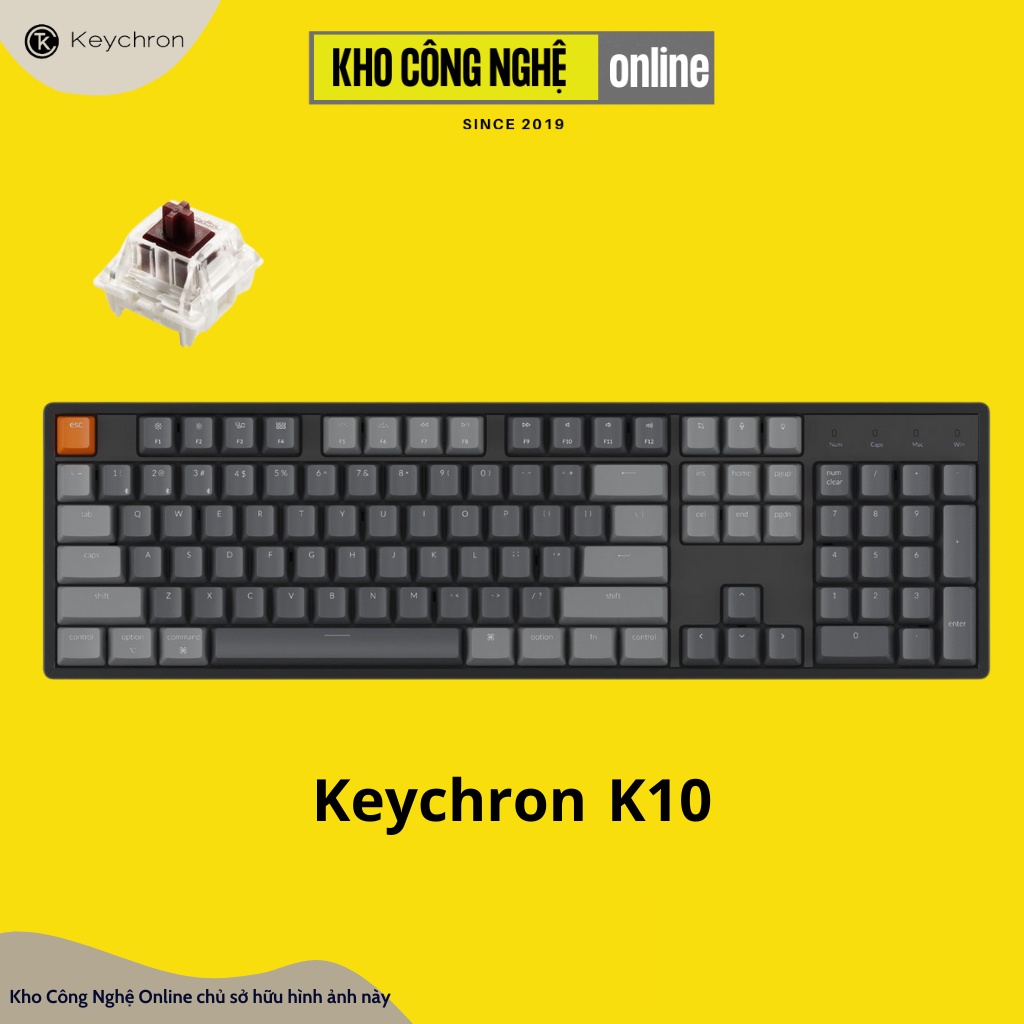 Keychron K10 - Bàn phím cơ Keychron K10 bản nhôm RGB có HOTSWAP