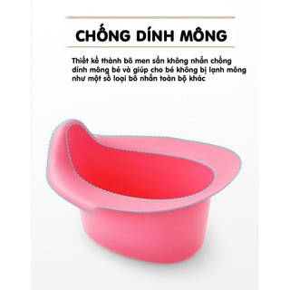 Bô cho bé, Bô ghế Vệ sinh Việt Nhật  Hokori  vừa làm bô, vừa làm ghế ngồi bằng nhựa PP không chứa độc tố  an toàn cho bé