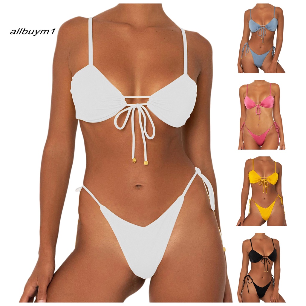 Bộ Đồ Bơi bikini Cột Dây Tùy Chỉnh Thời Trang Quyến Rũ Cho Nữ
