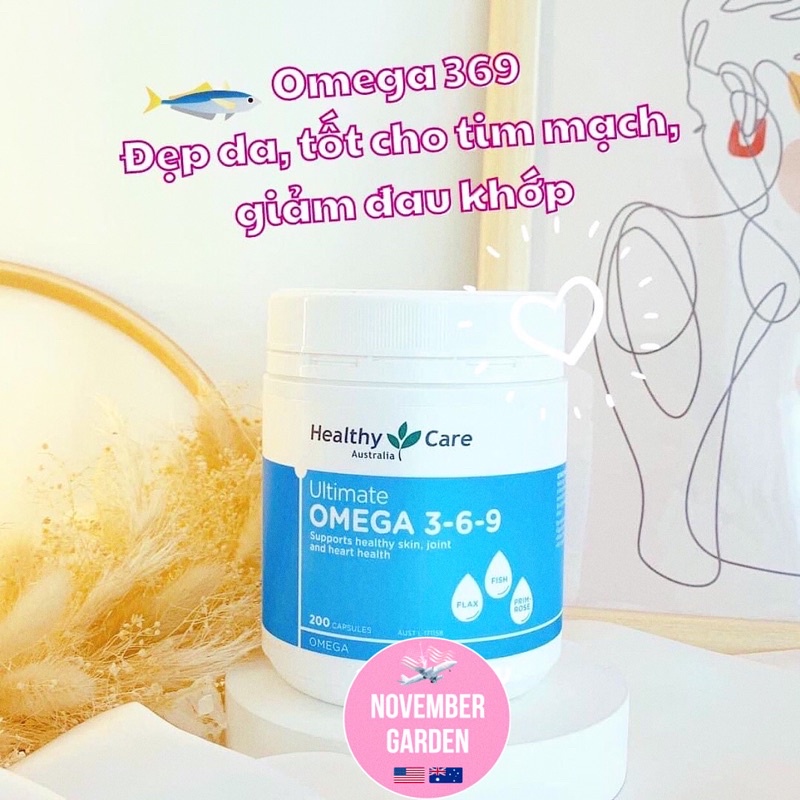Viên uống Healthy Care Ultimate Omega 3 6 9 Úc 200 viên
