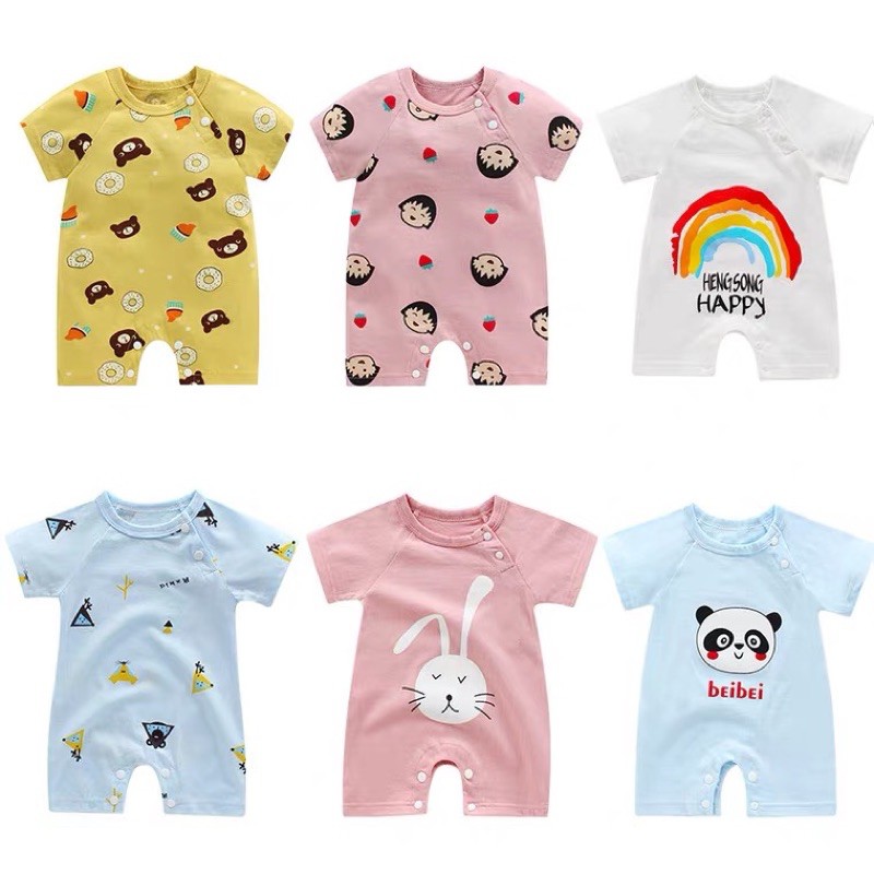 Body đùi bé trai , bé gái Body hè cho bé Vải cotton Quảng Châu Bodysuit Quần áo trẻ em