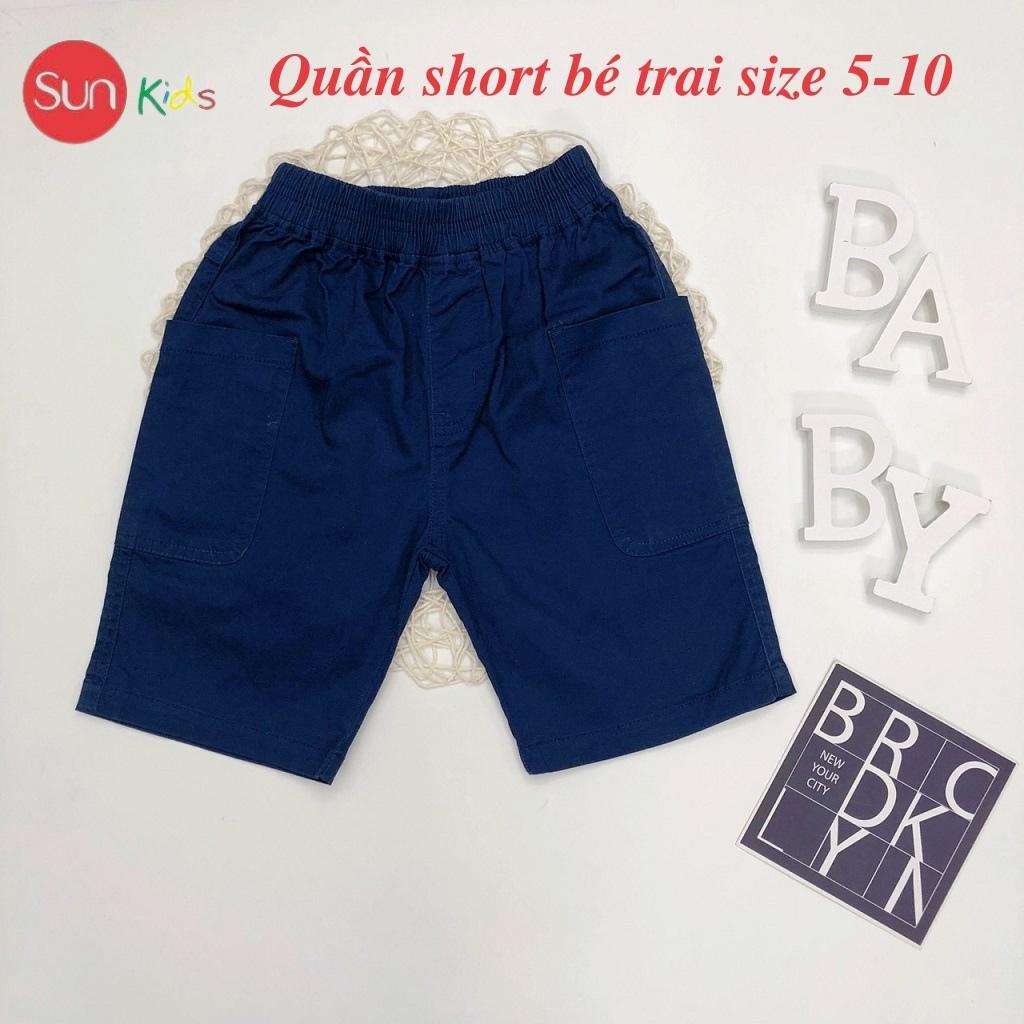 Quần short bé trai, quần sooc cho bé chất kaki mềm mát, nhiều màu, size 5-10 - SUNKIDS