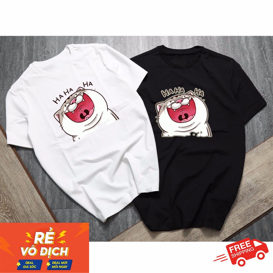 Áo thun nam nữ🚚 FREESHIP 🚚, Áo phông nam nữ Unisex, in hình con mèo