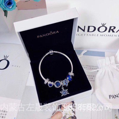 Vòng Tay charm Pandora / 925silver Xanh Dương Bạc Quyến Rũ Hàng Bán Chạy Cho Cô Dâu Ngày Lễ