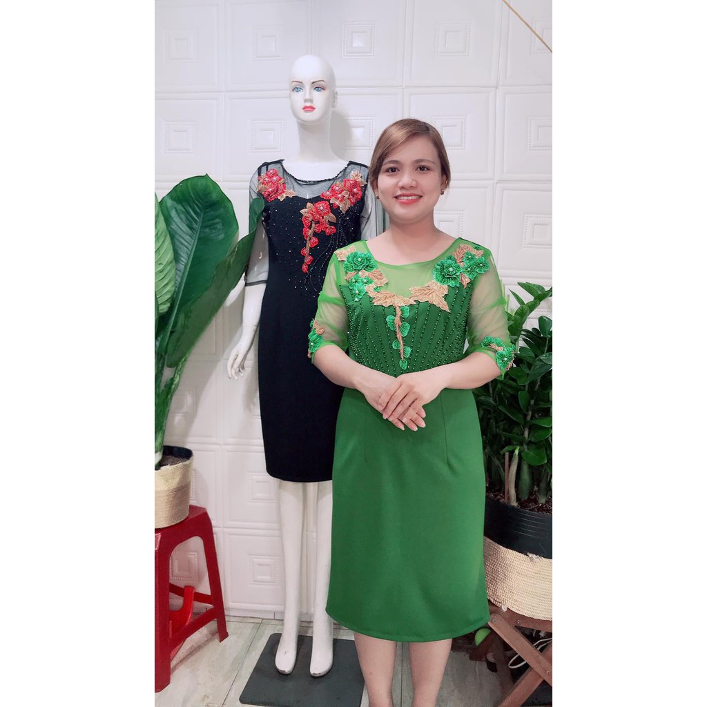 Đầm trung niên nữ thiết kế sang trọng