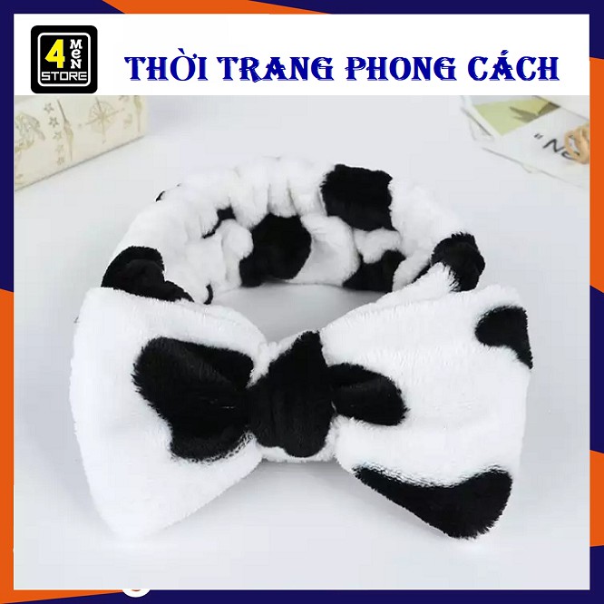 ⚡ Giá Rẻ Vô Địch ⚡ Băng Đô Nơ Cao Cấp Bò Sữa - Dày Chắc Chắn Mềm Mịn - Siêu Cute