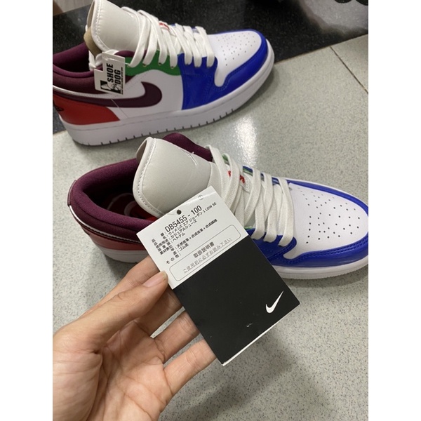 [Bao check chính hãng trọn đời]Giày Jordan 1s cổ thấp nhiều màu White Multi Color mã db5455-100