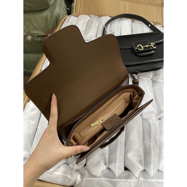 Túi da guccci khoá gài hàng cao cấp