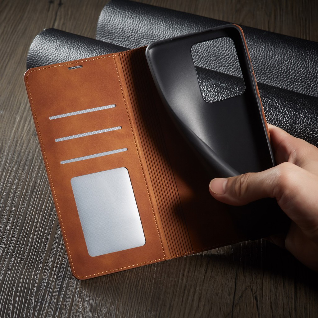 Bao da điện thoại nắp gập có ngăn thẻ cho Samsung S20 S20plus S20 ultra | BigBuy360 - bigbuy360.vn
