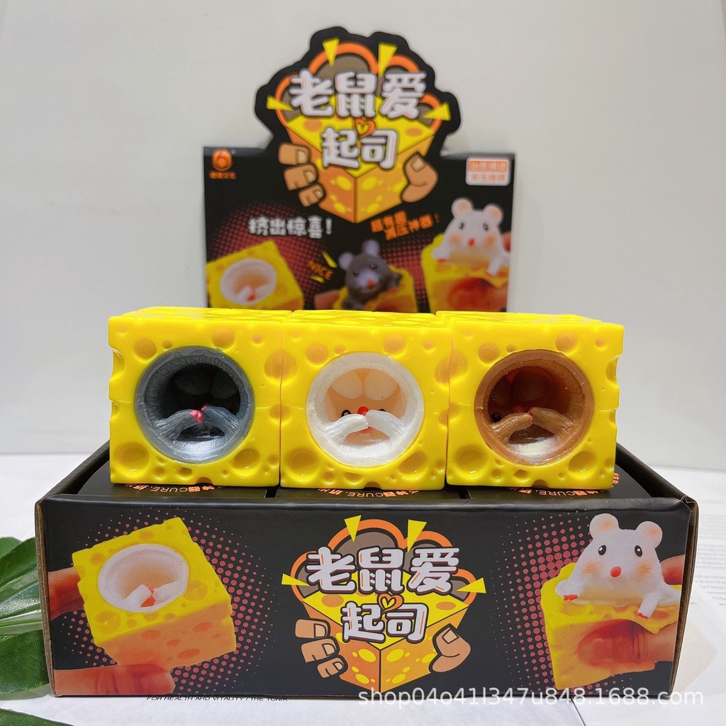 Đồ chơi squishy hình CHUỘT NÚP PHÔ MAI mẫu mới 2022 mềm mịn chậm tăng giải tỏa căng thẳng