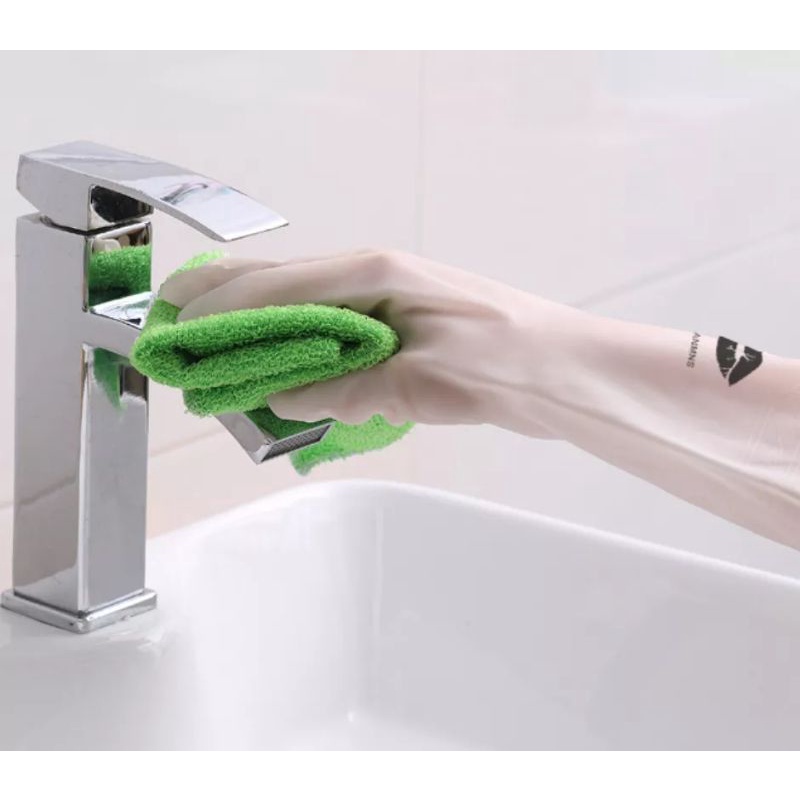 Găng Tay Bao Tay Cao Su Siêu Dai Rửa Chén Bát Vệ Sinh Nhà Cửa Hình Cò Hươu